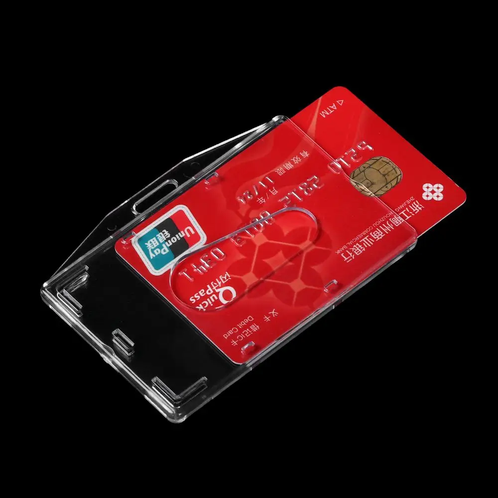 1pc Unisex New Multi-use Badge Protector Cover ID Business Case ID Card Pouch Name Card Work Card Holders Card Sleeve
