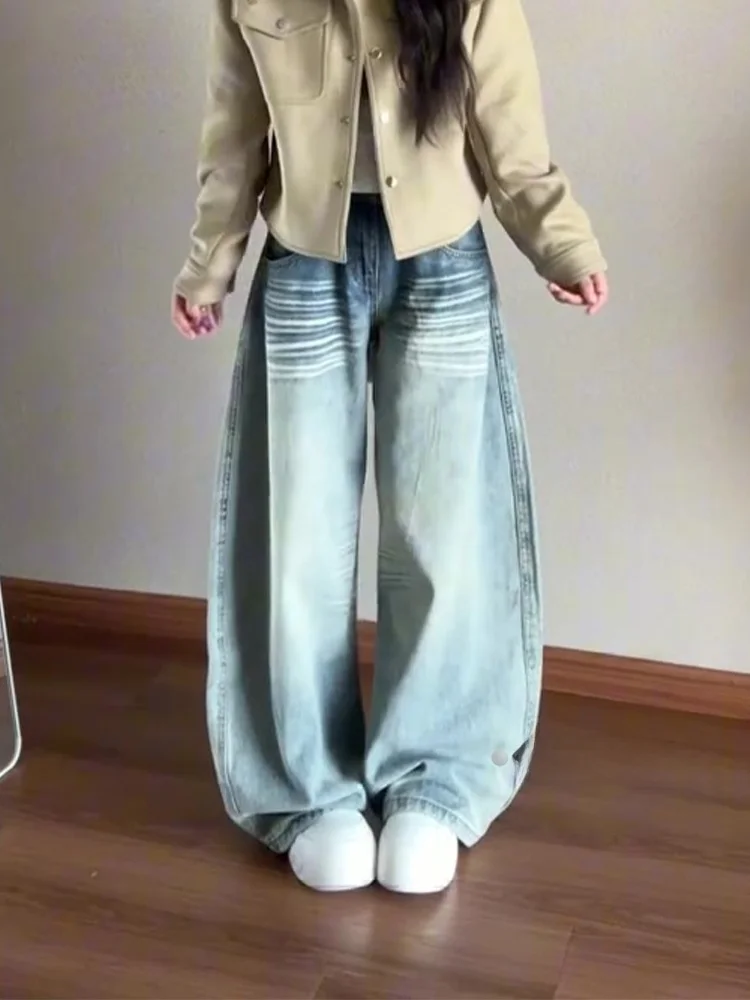 

Новые женские джинсы-слэш с низкой посадкой, широкими штанинами, вышивкой и эффектом потертости, осень-зима