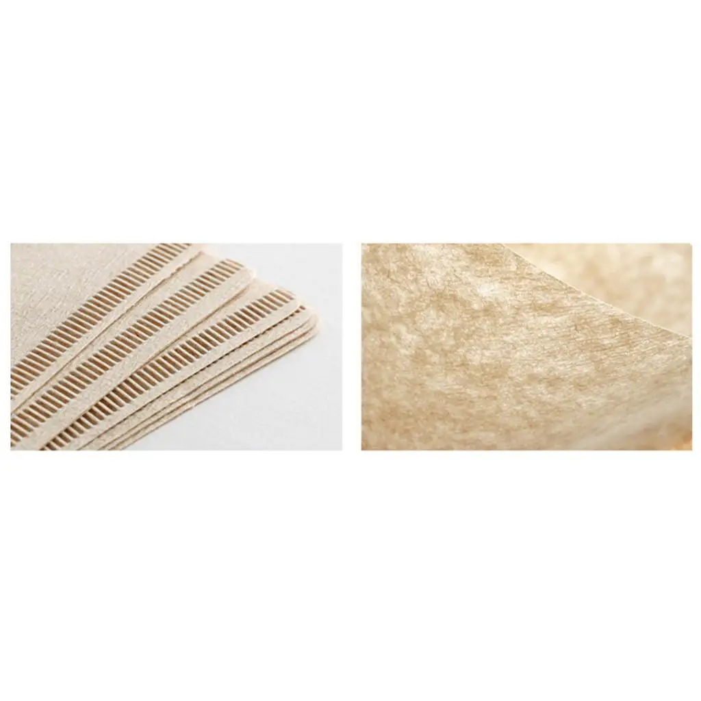 Фильтр для кофе Фильтры для кофе, конусный бумажный фильтр для кофе Одноразовый натуральный неотбеленный капельный фильтр 40 шт.