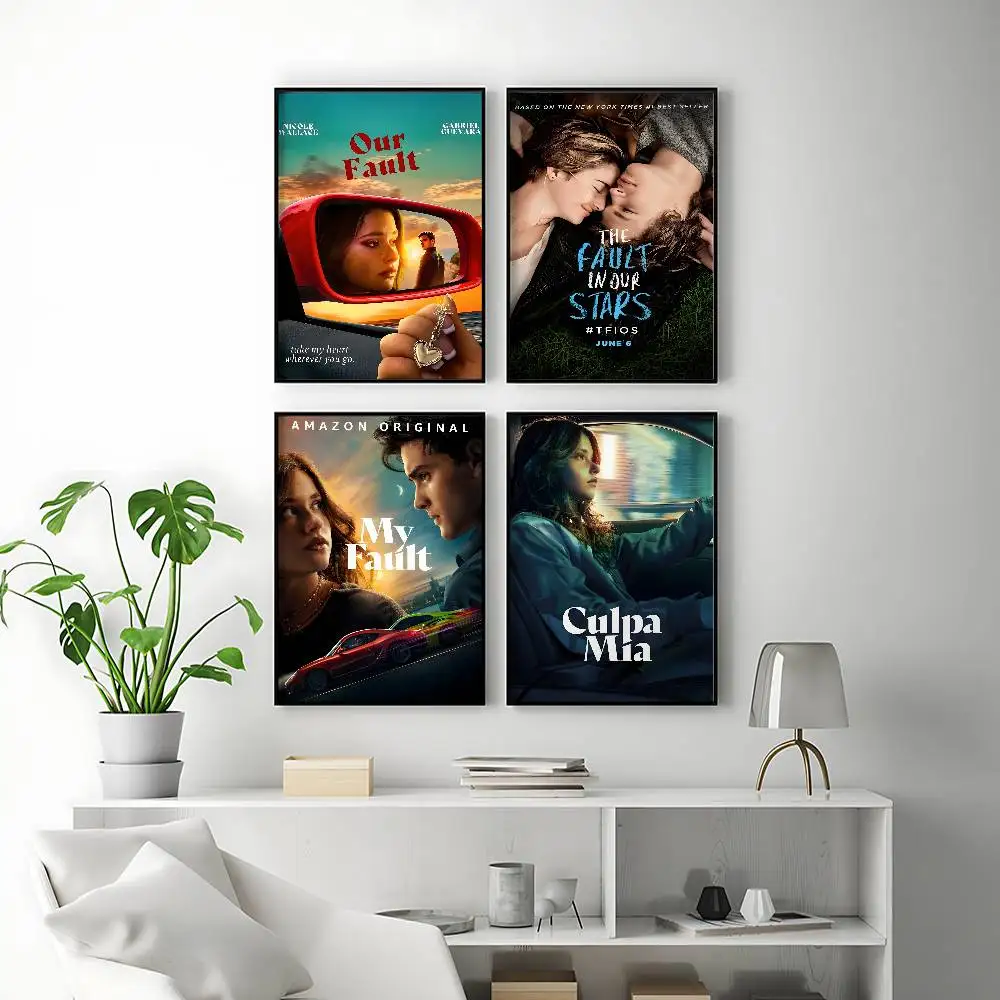 Romantic Movie My Fault Posters Premium Self-Adhesive No Residue Wall Sticker for Home Office Bar Decor