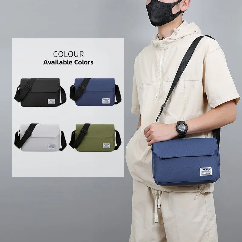 

New Large Capaci Men's oulder Bag Canvas Ox Cloth Sports Bapa Casual Crossbody Bag for Men Nylon Material Zipper ...