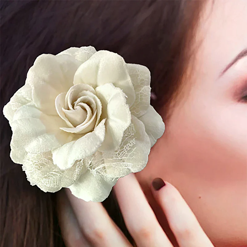 New Handmade Fabric Camellia Flower Brooch Pin Scarf Buckle Corsage Laple Pins Badge Brooches For Women Jewelry Accessories