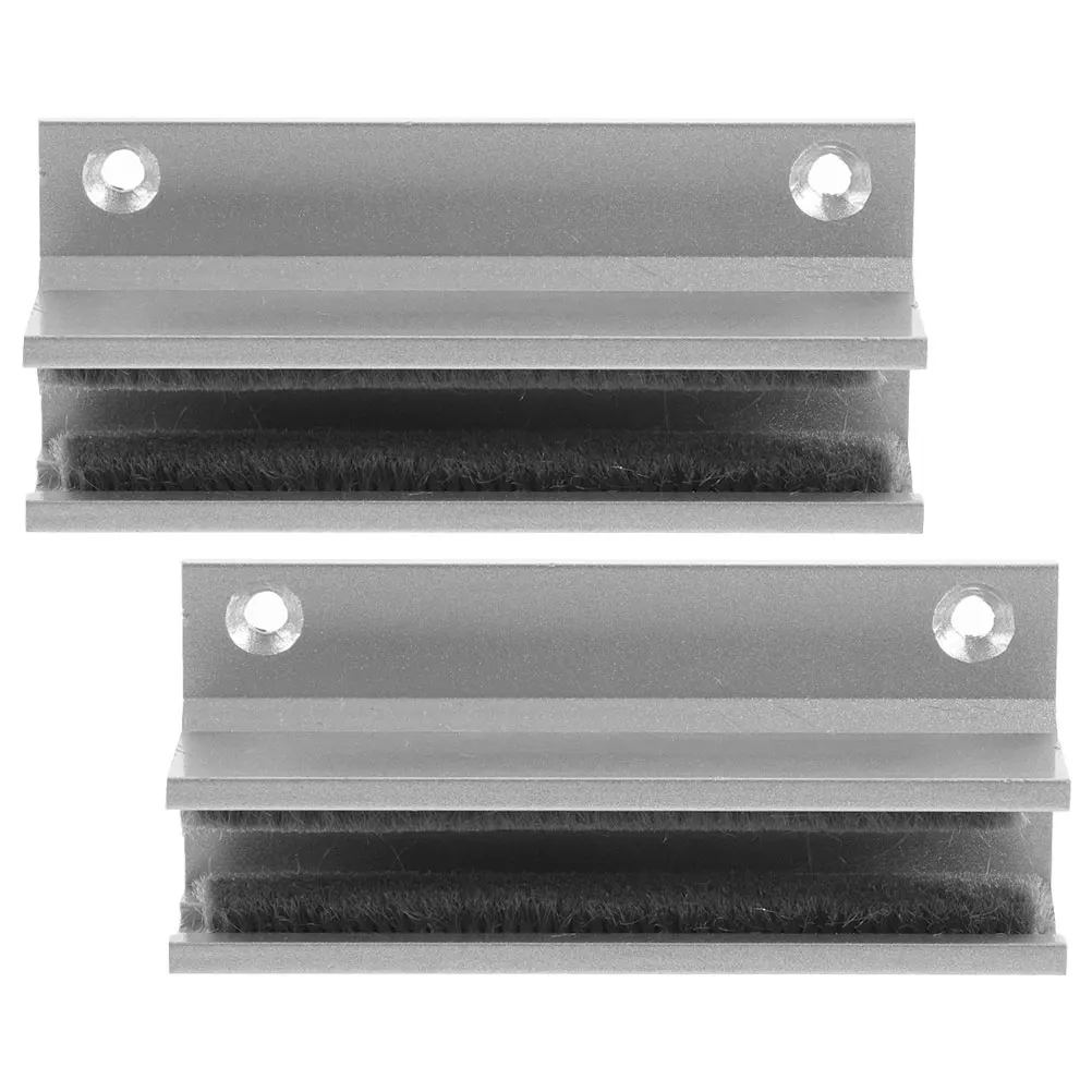 

2 Pcs Glass Door Limiter Bottom Track for Shower Extended Section Guides Aluminum Alloy Parts