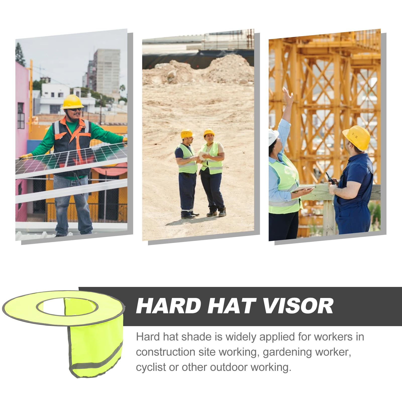 

Sun Protection Hat Full Brim Hard Hat Visor Neck Shade Safety Cap Outdoor Work Construction Gardening Cycling Foldable