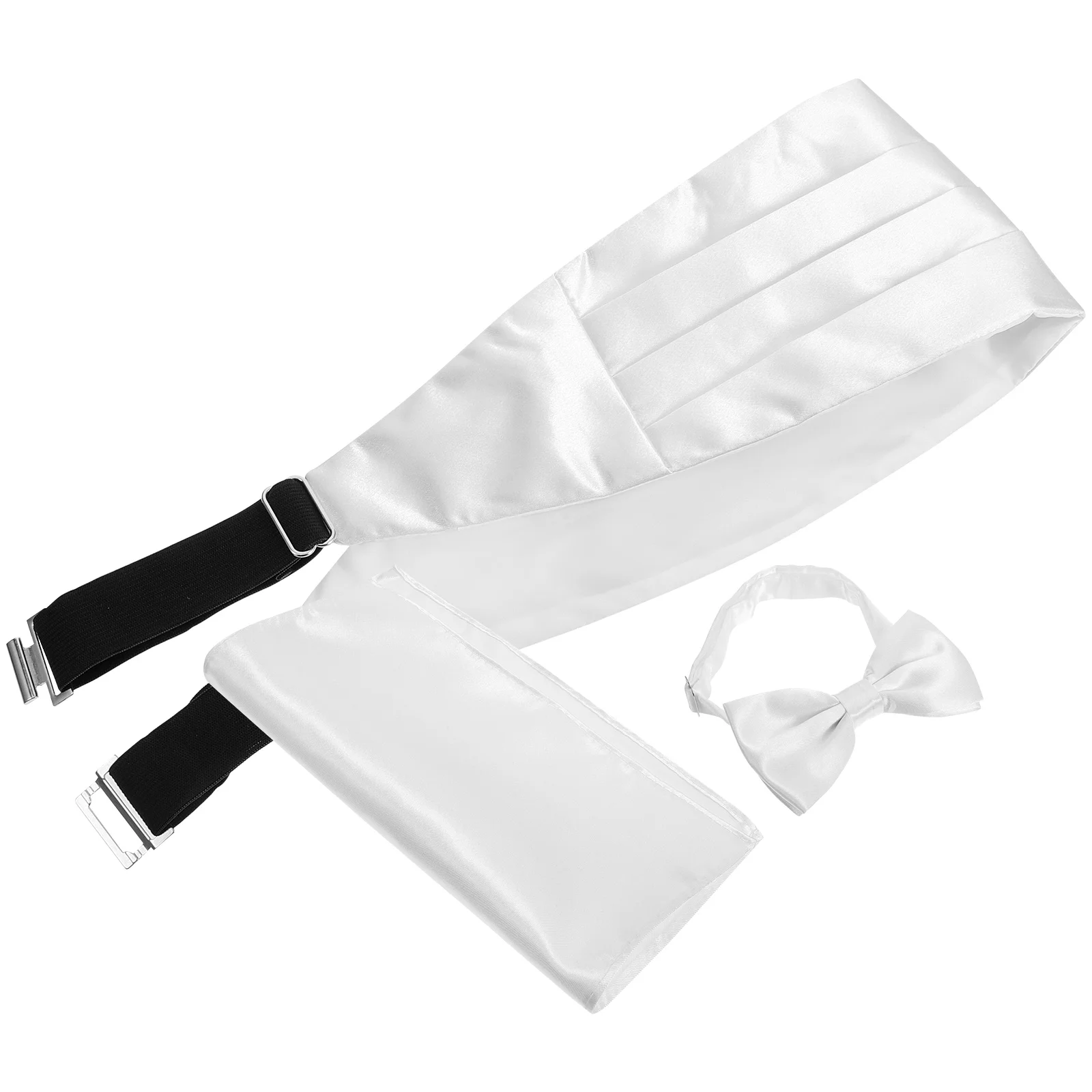 

1 set 1 Set Men'S Satin Bow Tie Cummerbund Pocket Handkerchief Wedding Party Formal Accessory Tuxedo Kit Men Costume Set