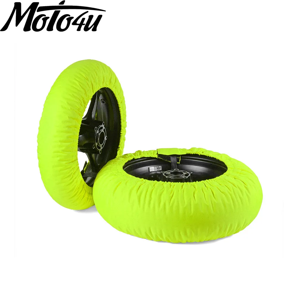 220V 230V 240V UK Plug  Digital 17 inch Motorcycle Tyre Warmer Tyre Warmer 120/200 120/190 Front and Rear Fluorescent Green