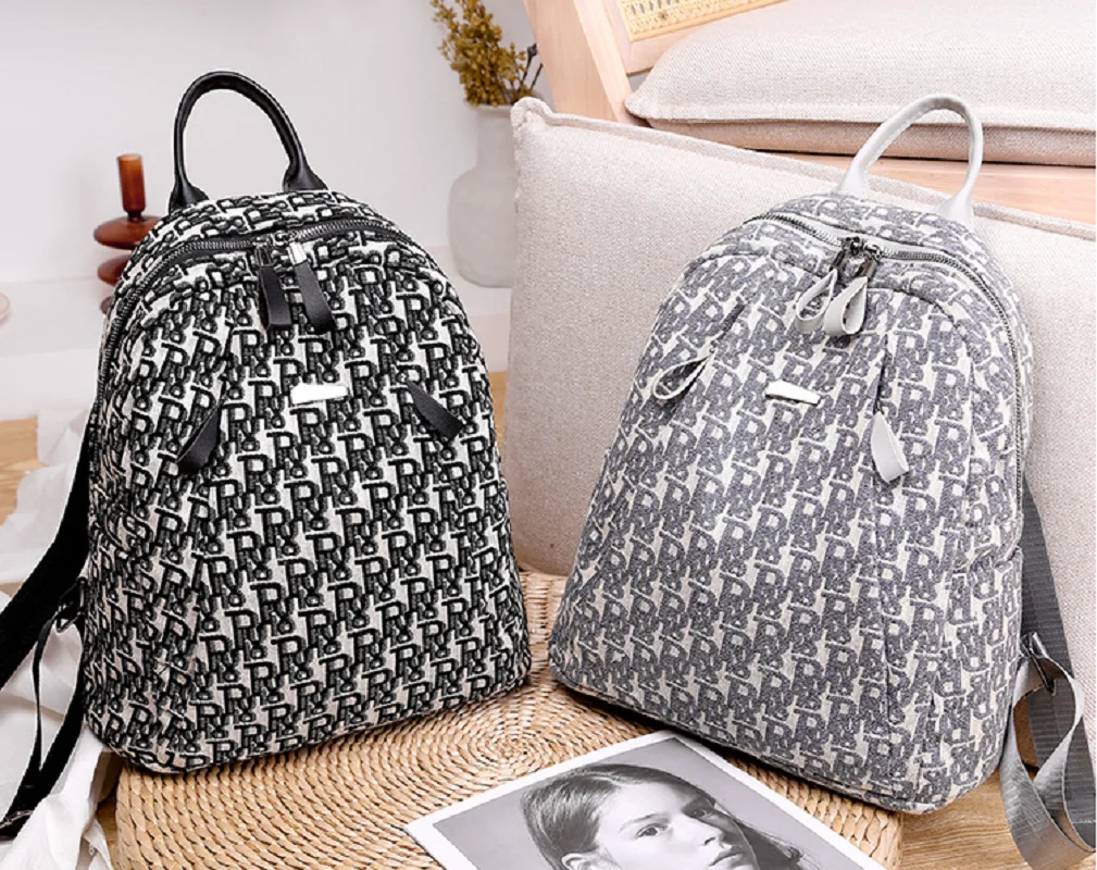 2025 New Fashion Luxury Letter Designer Large Capacity Travel Backpacks Women's Waterproof Oxford Shoulder Bags School Bag Totes
