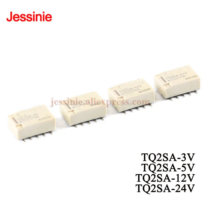 Relé de sinal, 10 pés pinos, SMD, 1A, TQ2, TQ2SA, 3V, 5V, 12V, 24V, TQ2SA-5V, TQ2SA-24V, TQ2SA-3V, ATQ201SA, ATQ209