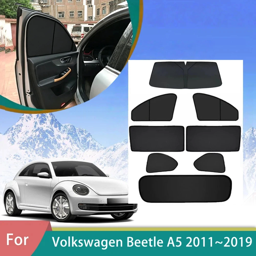 Cortinas para Ventanas de Volkswagen VW Beetle A5 Coccinelle Maggiolino Fusca 2011~2019, Parasol, Protección Solar, Privacidad