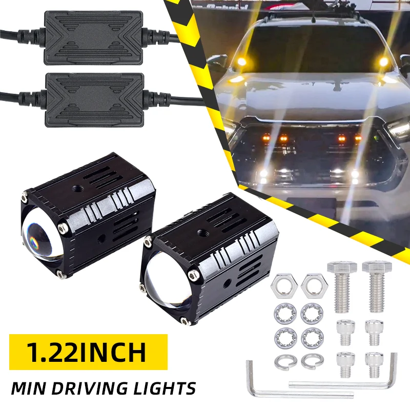 Senlo X1plus New Universal Car Mile Headlight 12V Lens Dual Color 360° Degree Motor Led Projector Headlights LED Working Light