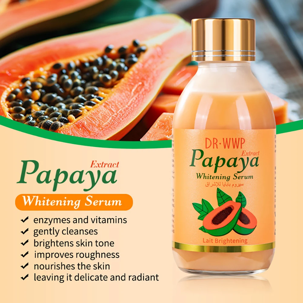 

Papaya Vitamin C AHA Essence Original liquid Face Serum Brightn Moisturizing Turmeric Repair Anti Aging Lifting Facial Skincare