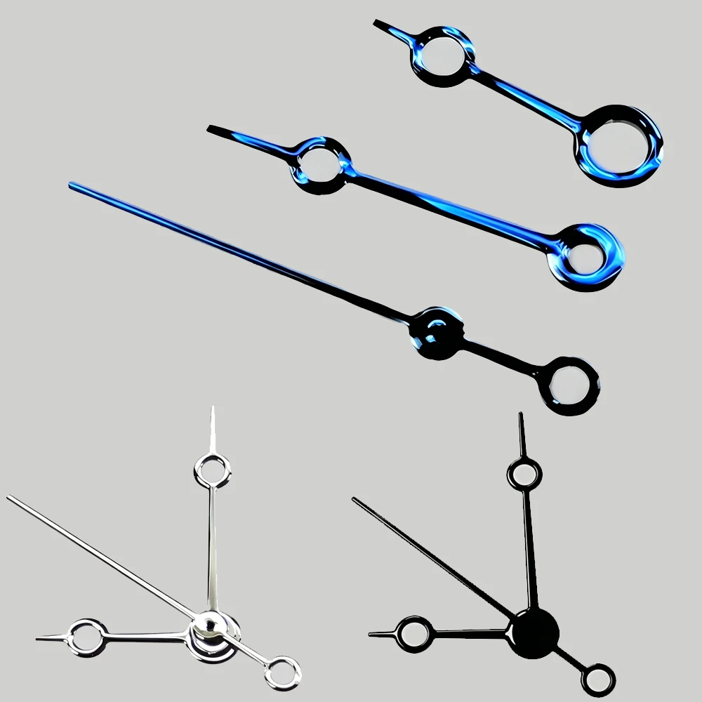 Simple Watch Hands for NH35 NH36 4R 7S Movement No Luminous Watch Pointers Black/Blue/Silver Hands Accessories