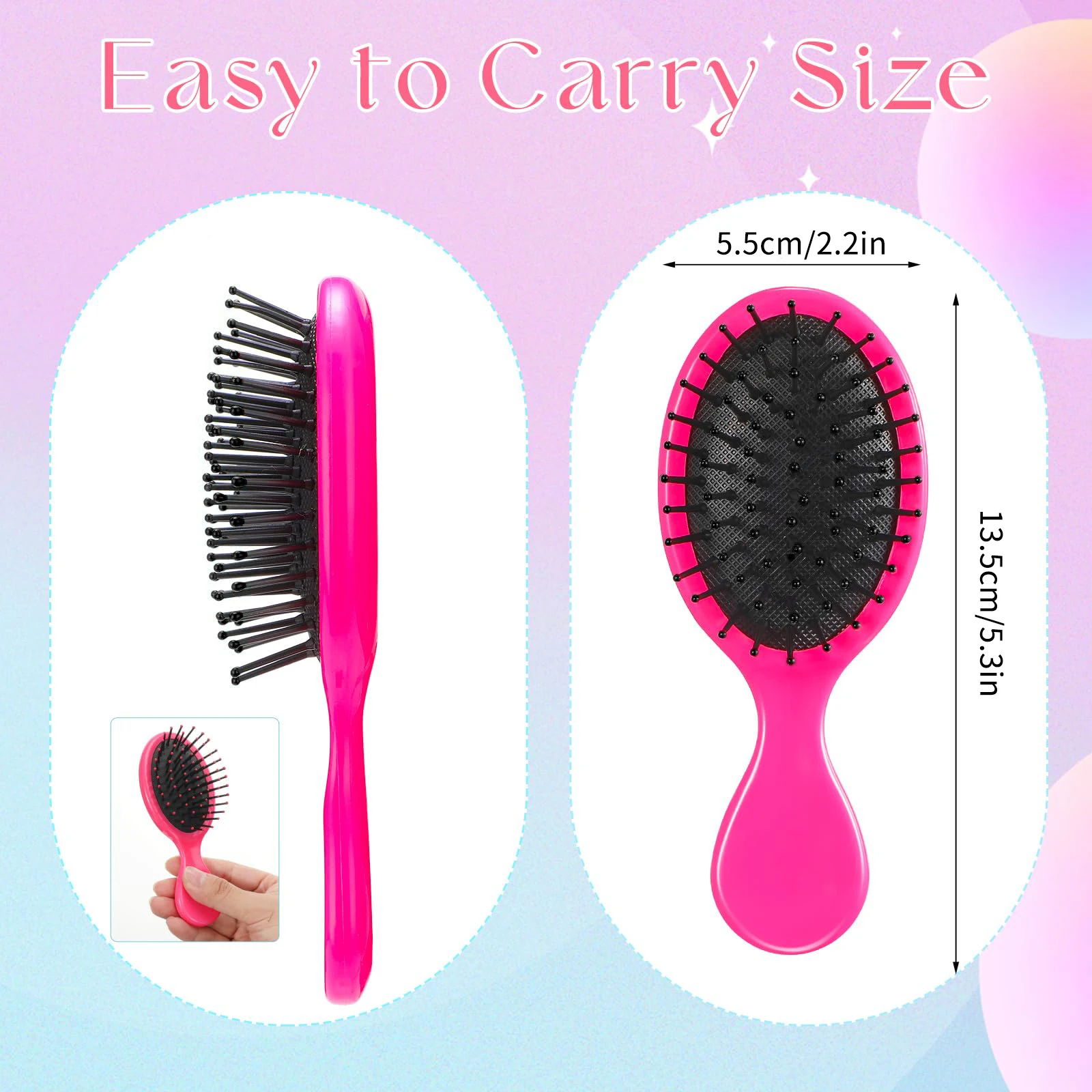 15Pcs Spa Party Favors Makeup Sleepover Lets Go Party Supplies Accessory Includes 5 Small Hairbrush 5 Scrunchies 5 Organza Bag