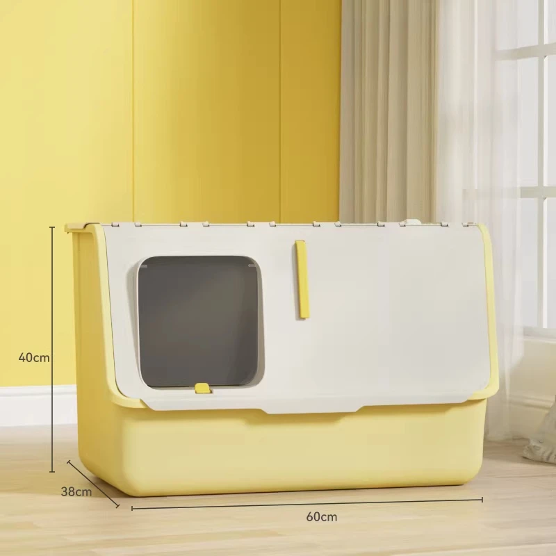 Closed Extra Large cat Litter Box Plastic Castle Toilet cat Litter Box Hiding Defecation Automatische Kattenbak Household Items