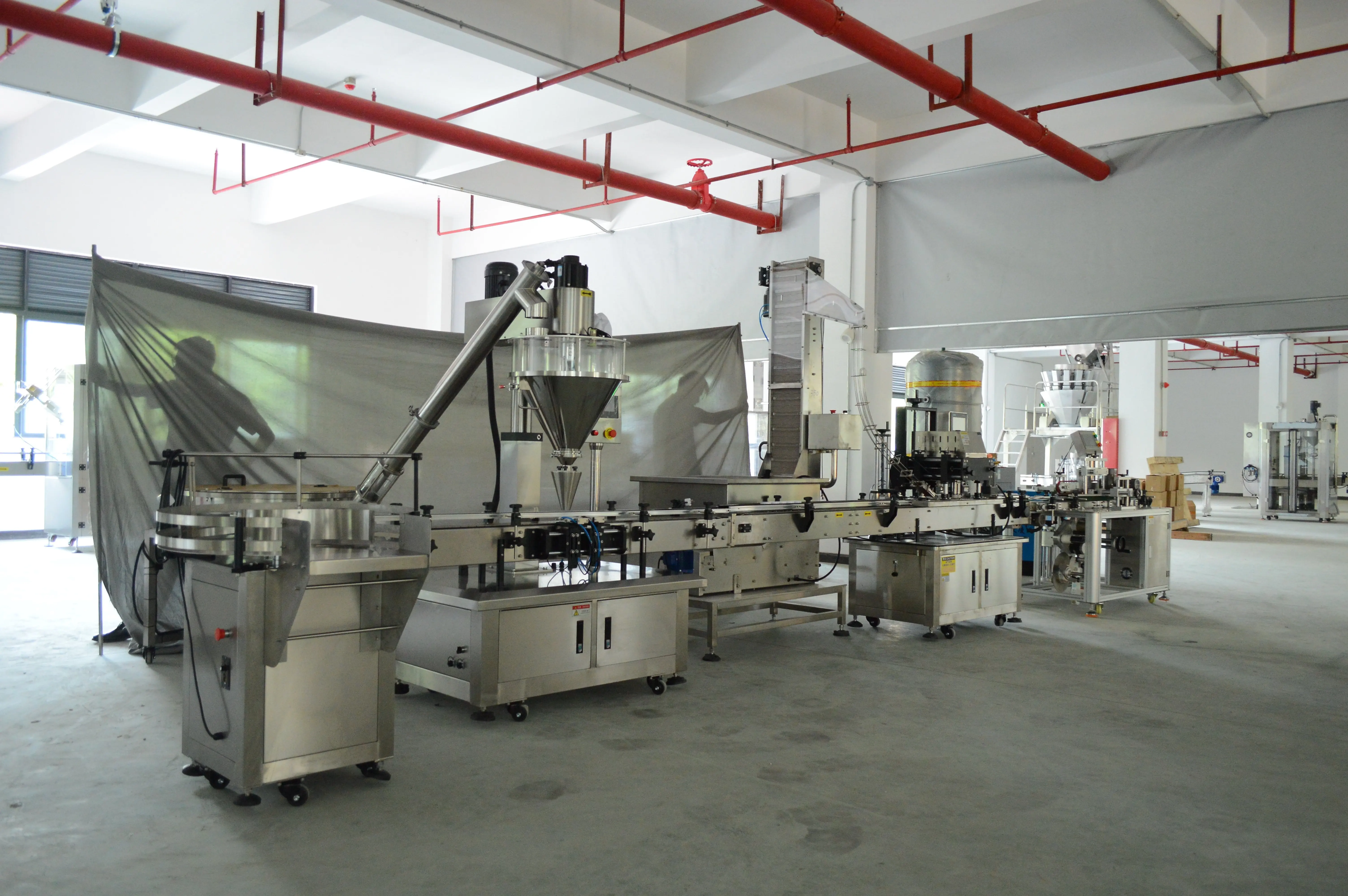 High Speed Automatic Milk Protein Powder Filler Continuous Powder Filling Production Line