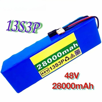 Super Performance Battery Pack 18650 48V 13S3P 28Ah/28000mAh, with BMS, XT60 Connector and Charger