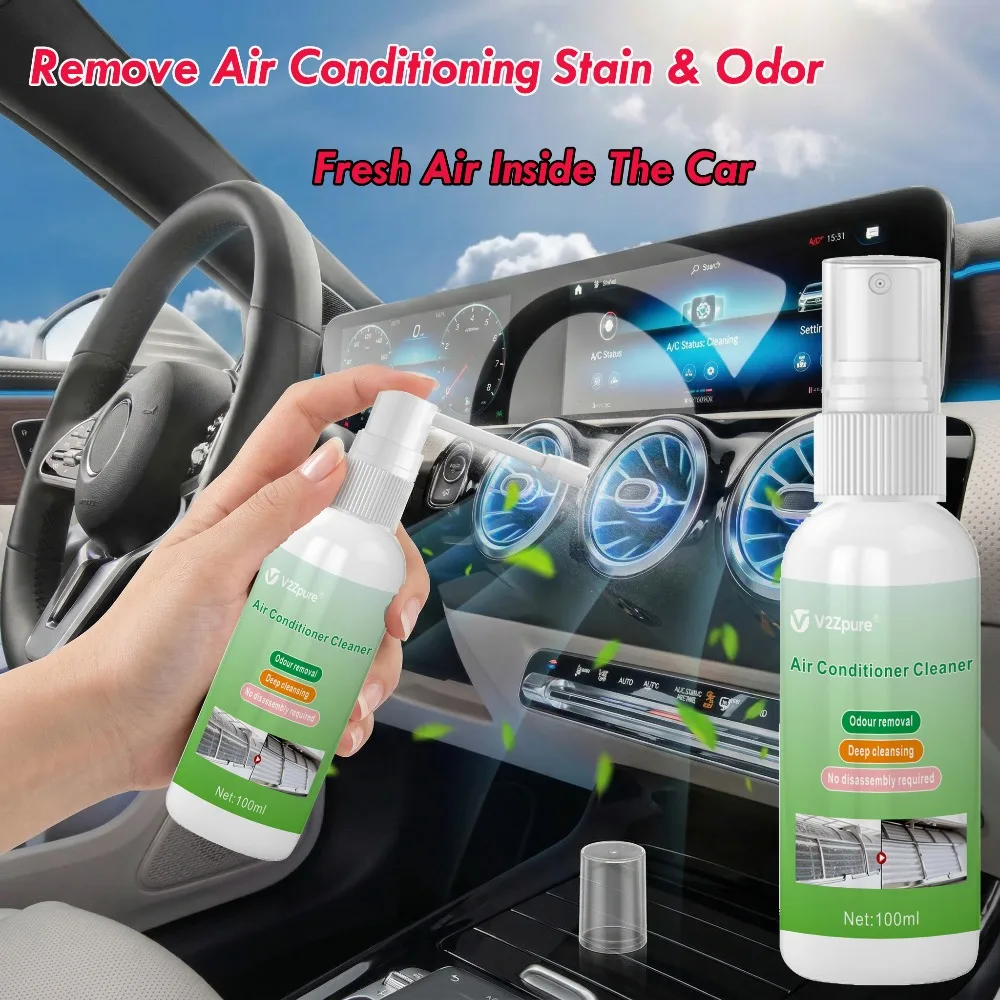 Air Conditioner Cleaner Deodorizer Spray Deeply Clean Internal Dust Remove Odor Household Outside Machine No Disassembly Washing