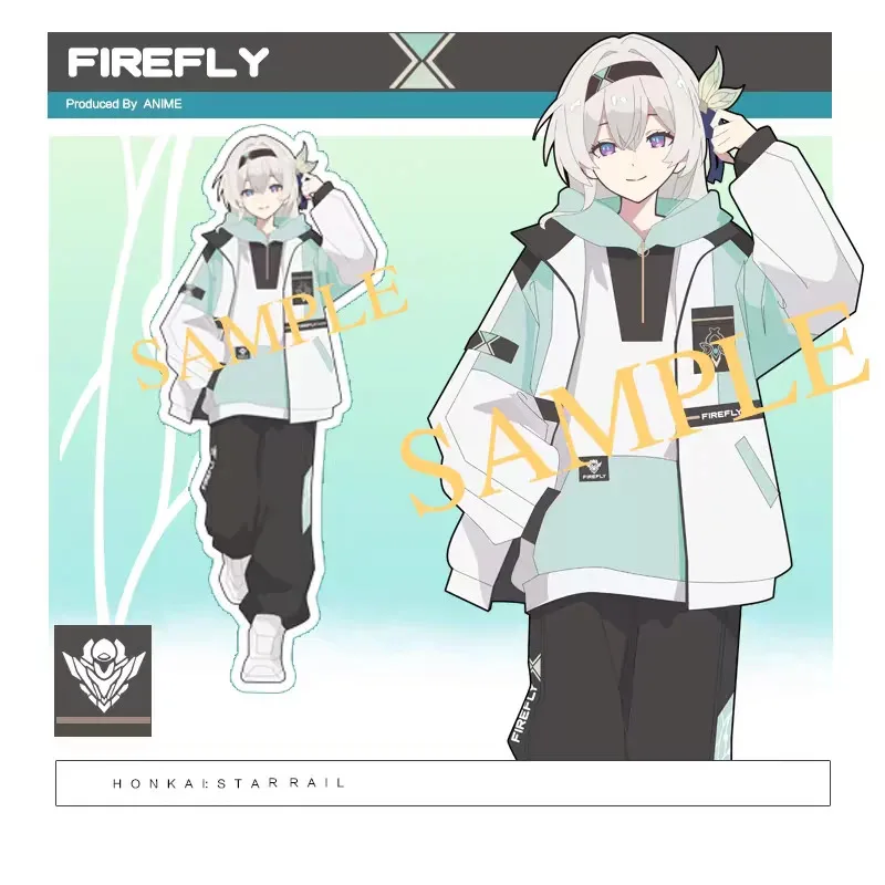 

Аниме Honkai Star Rail Firefly Косплей Крутые топы Пальто Harajuku Повседневные толстовки Толстовка унисекс Свободная куртка Брюки Костюм