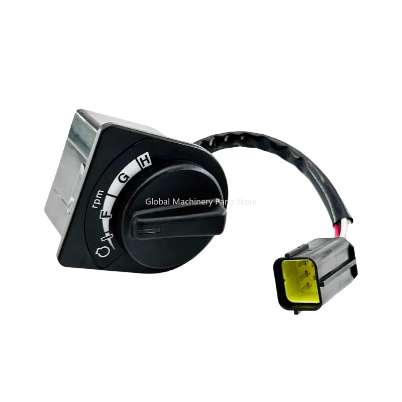 

Shandong Lingong Excavator Throttle Knob Switch Compatible with SDLG EC60 80D 210 240 290 360D Models Heavy Equipment Part