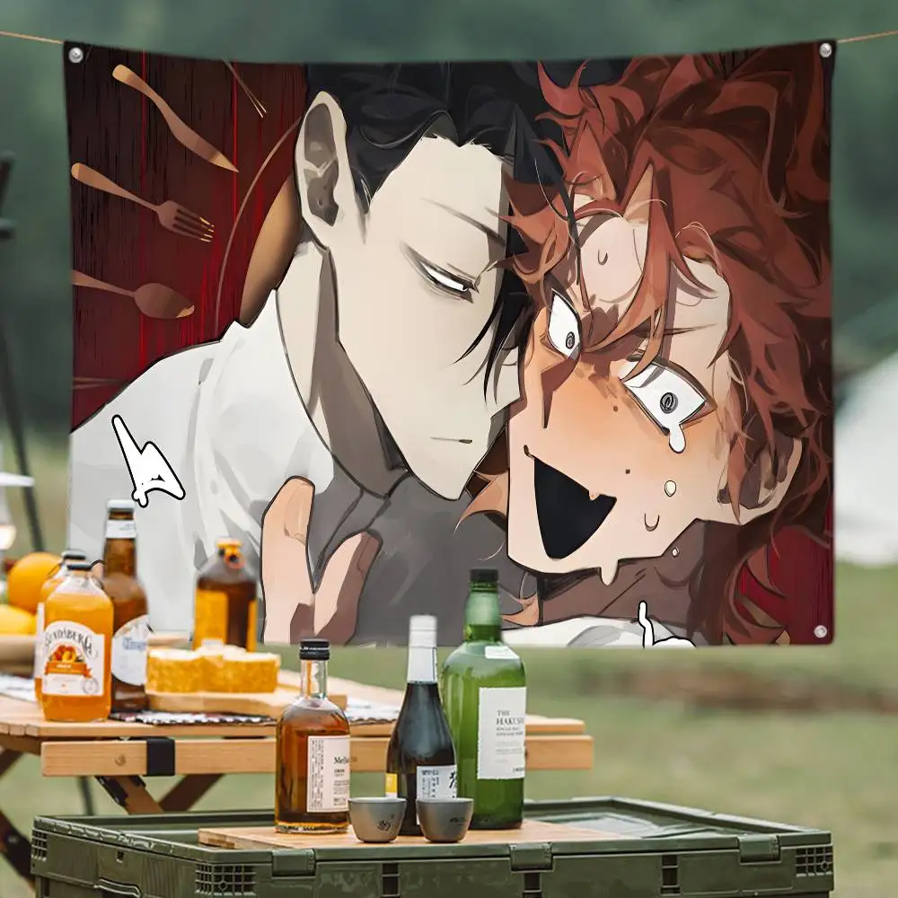 

Vince Rody D-Dead Plate Flag Tapestry Banner For Bedroom Outdoor Living Room Restaurant Bar Wall Decor Party