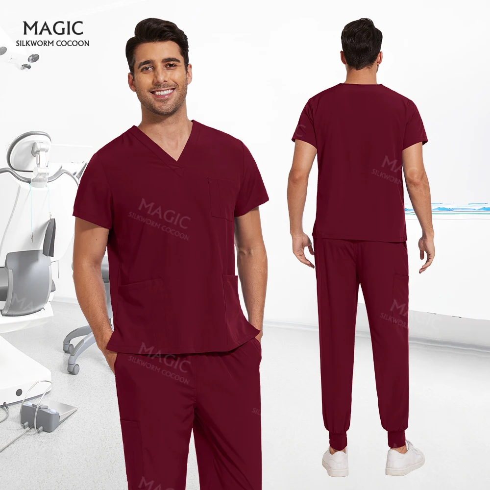 Medical Uniforms Surgical Work Clothes Set Pet Clinic Suit Short Sleeved Dentistry Nursing Suits Men Overalls Nurse Accessories