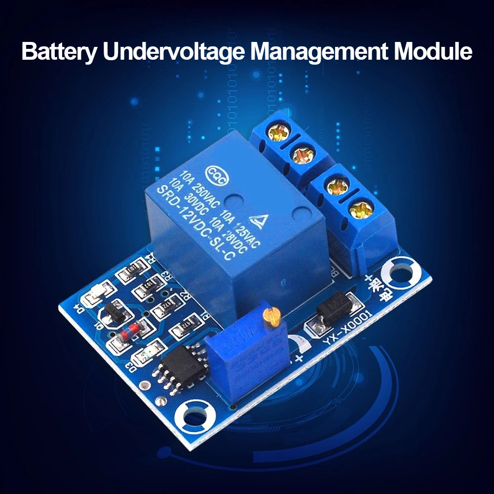 

DC 12V Switch Module Charging Controller Battery Undervoltage Cut Off Automatic Switch Recovery Protection Board