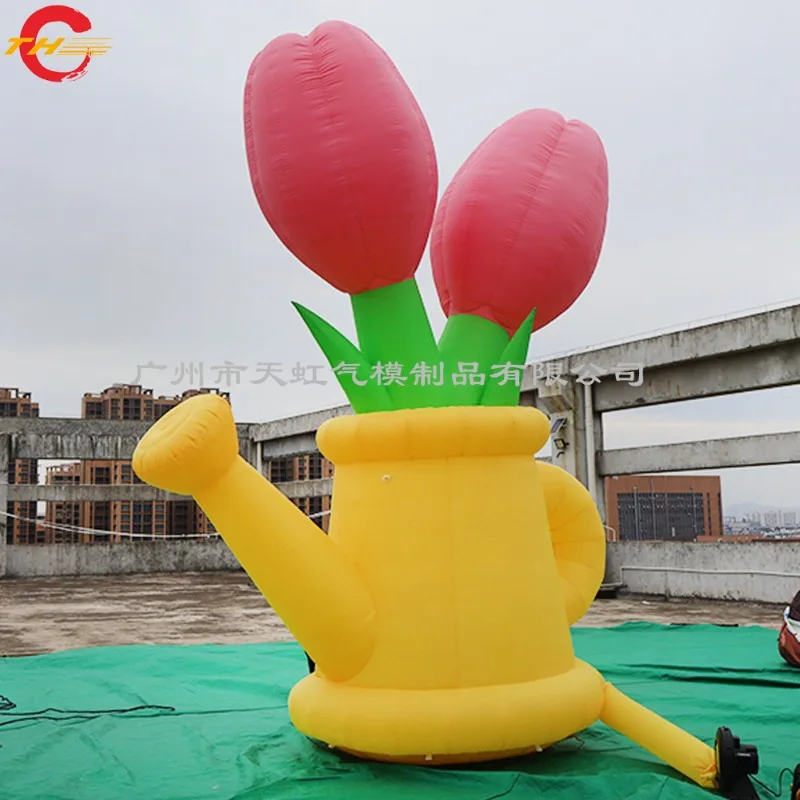Inflatable large flower simulation flower air mold custom tulip, shopping mall outdoor beauty decoration inflatable decoration