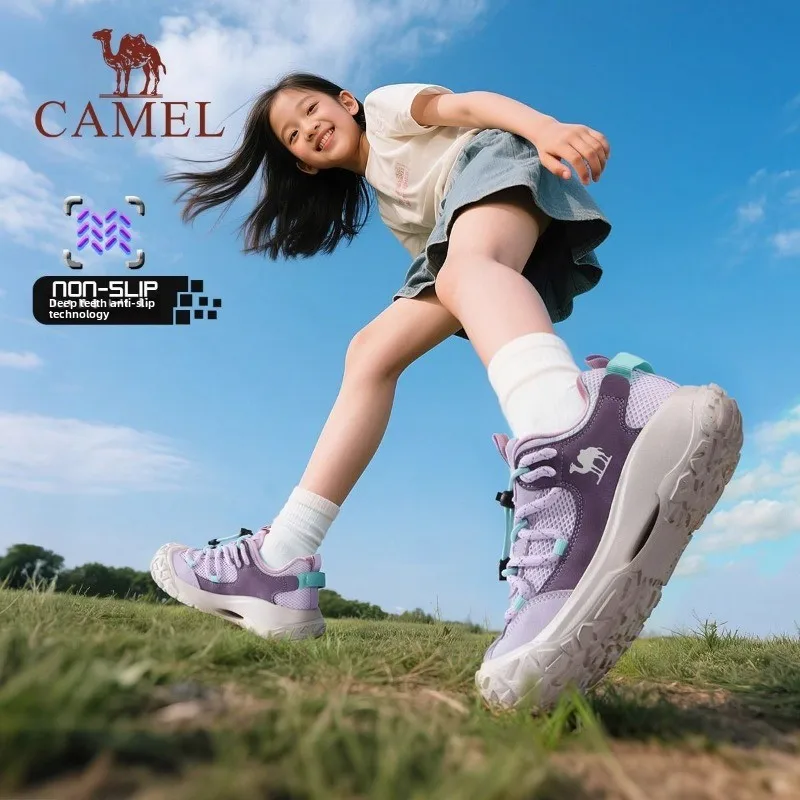 

New Camel Boys' running shoes with breathable mesh and soft soles