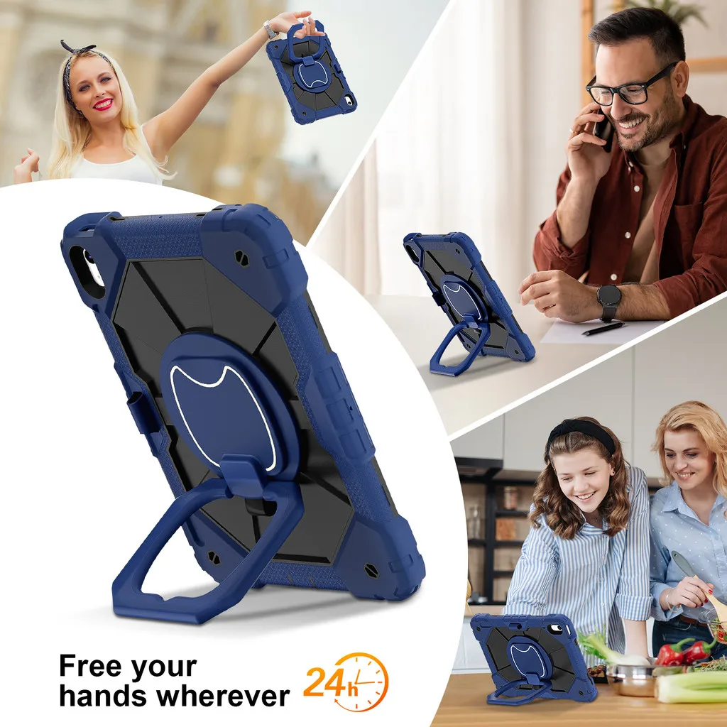 iPad 11th Gen A16 2025 11inch 10.2 5 6 7 8 9th 10th Gen Air1 2 4 5 10.9 Pro 11 Air 11 Mini 6 Shockproof Case 360 RotatingCover