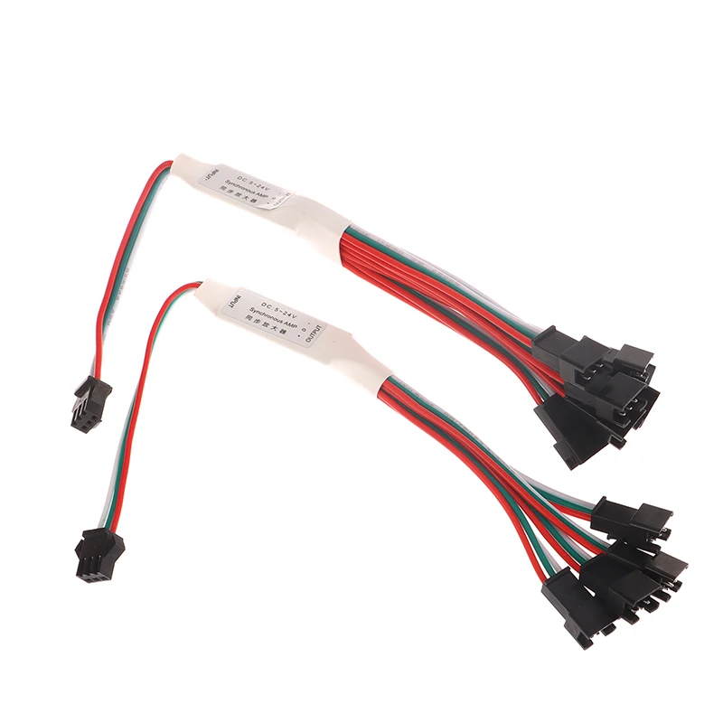 ミニttl信号増幅器,ws2811,ws2812b,3ピン,アドレス指定可能なrgb,LEDストリップ,ストリングモジュール,1〜4, 8,dc 5-24v