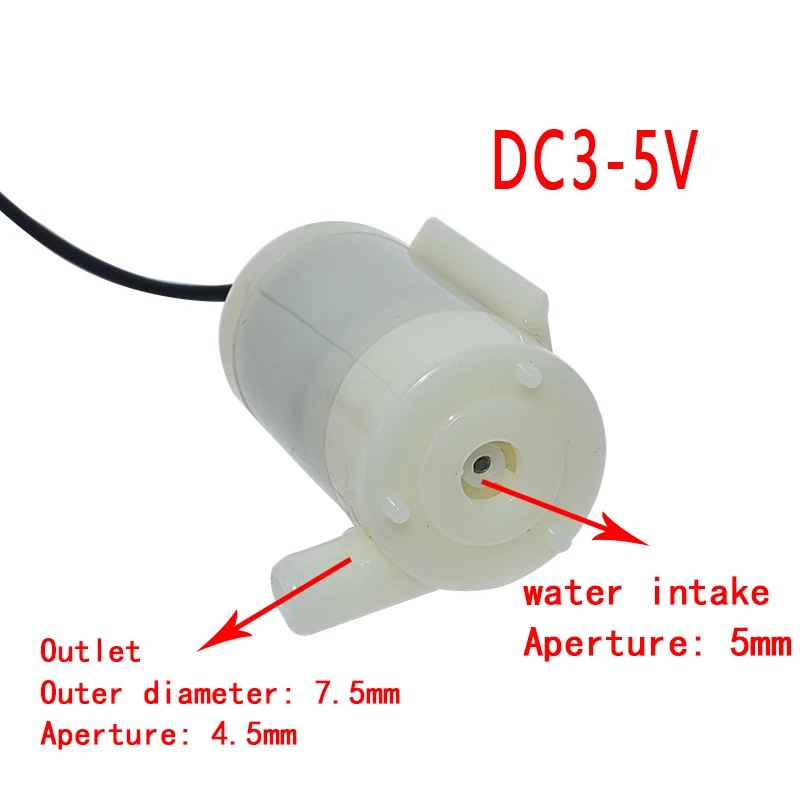 DC 3V small water pump horizontal small submersible pump DC3W fountain vertical mini 4.5V 5V 6V available