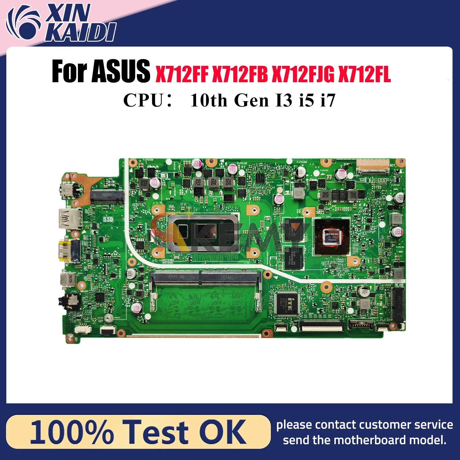 

X712FF Laptop Motherboard For ASUS X712FLC V712F F712F X712FJ X712FF S712F K712F X712FB X712F A712F Mainboard 10th Gen I3 i5 i7