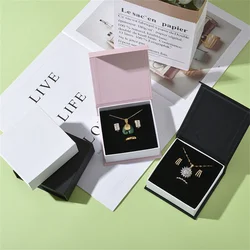 Book Type Flip Jewellery Boxes Necklace Earring Storage Display Holder Ring Bracelet Packaging Gift Case Jewelry Organizer 1PC