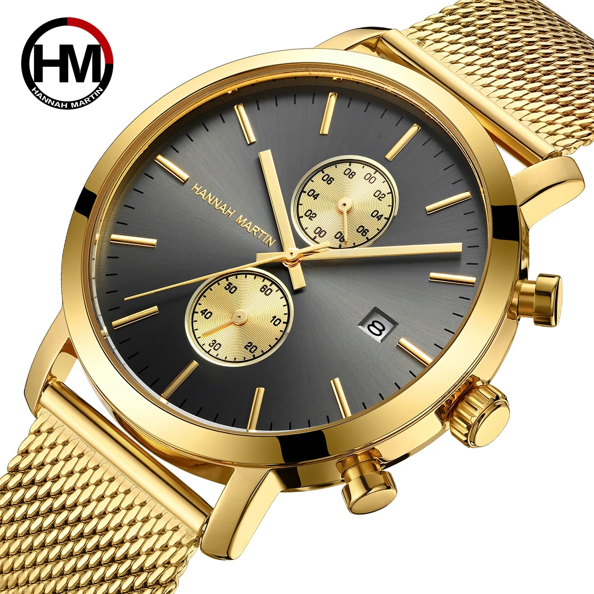 Stainless Steel Men Watch With Multifunctional Dial Fashionable Analog Timing Clock Original Quartz Movement Men Sports Watches