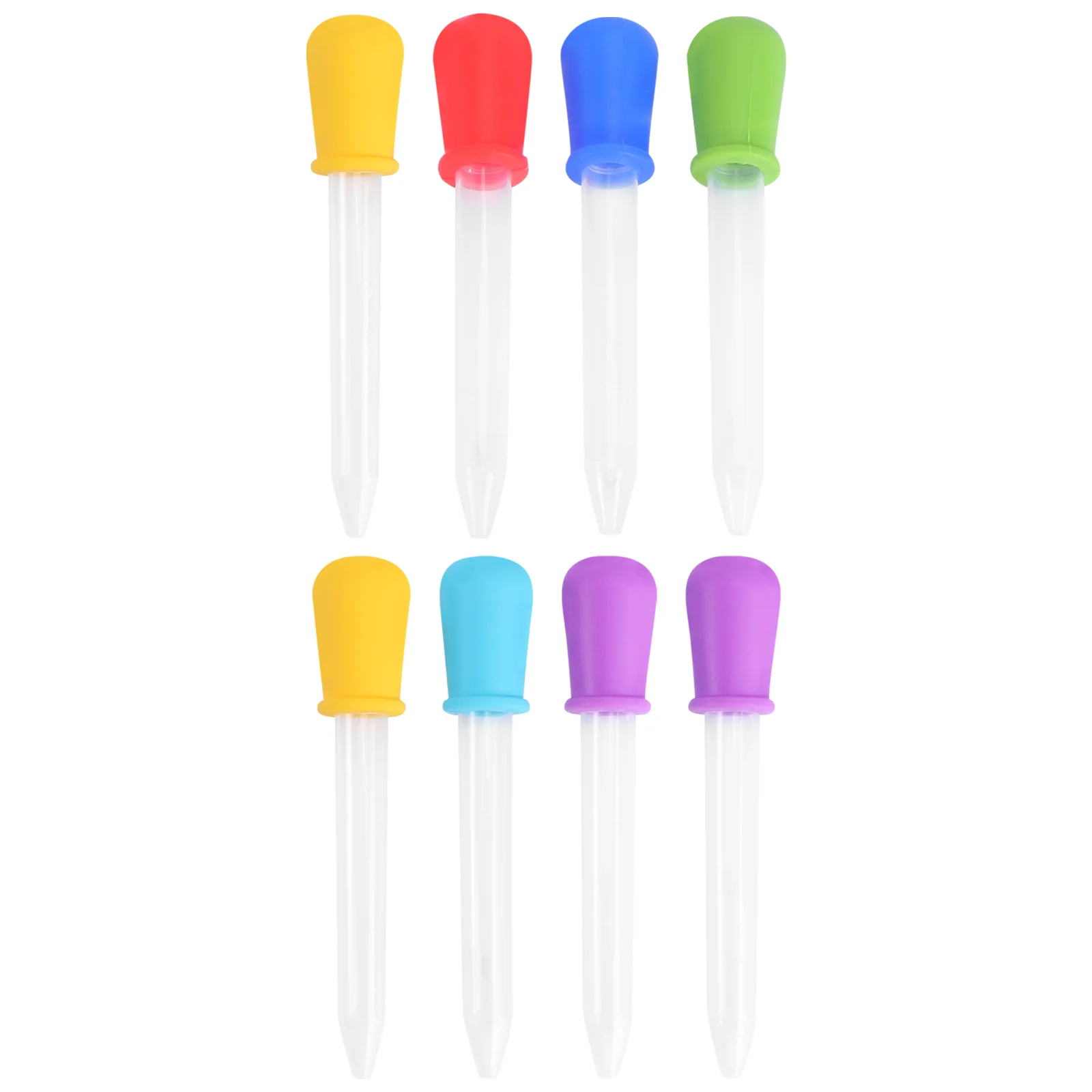 

8Pcs Droppers Silicone and Plastic for Silicone Mold Pipette Dropper School Home Supplies (Random Color)