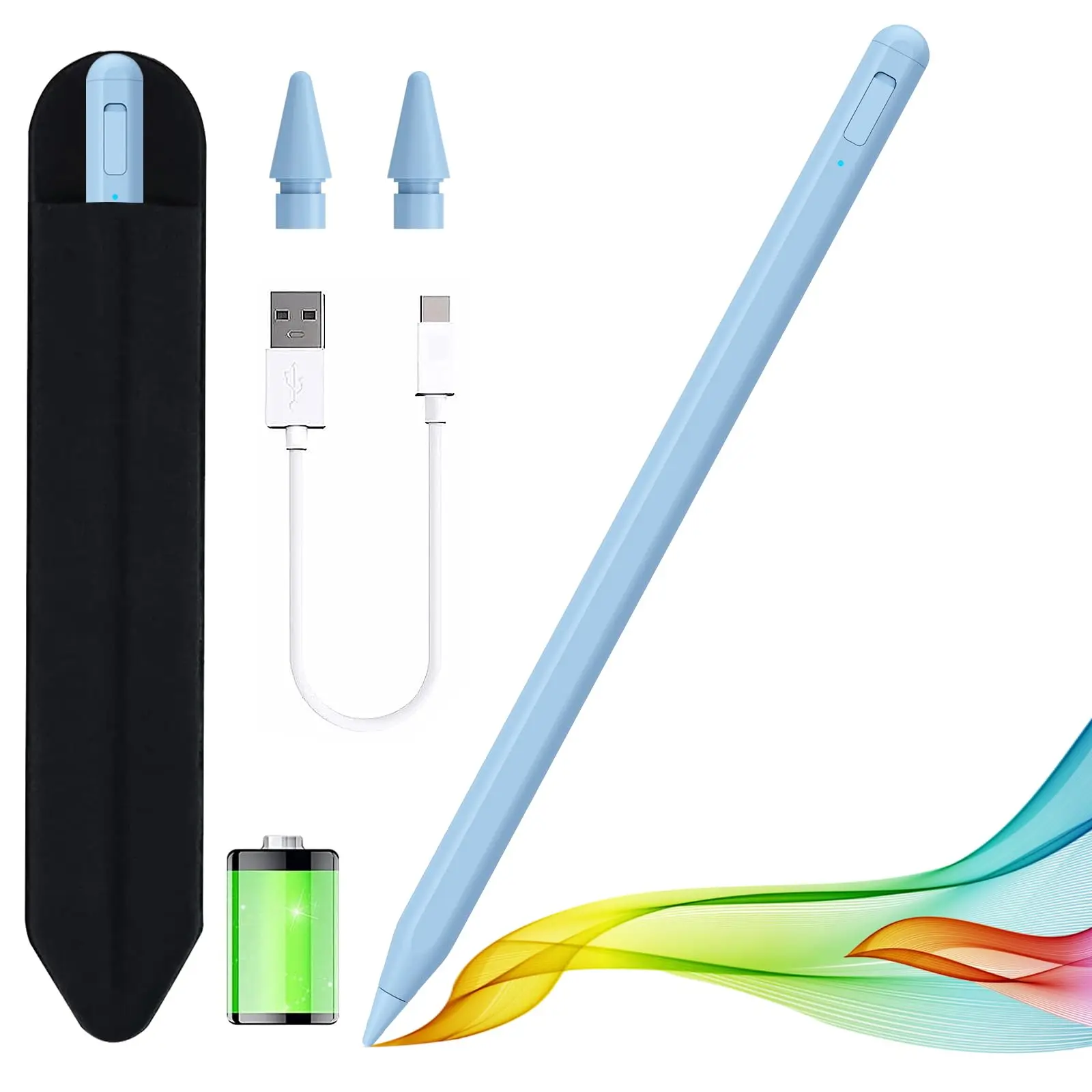 Stylus Pen for iPad 2018-2025 with Palm Rejection, Apple Pencil for Pad11th/10th/9th/8th/7th/6th Gen, iPad Pro 11/12.9 inch, New