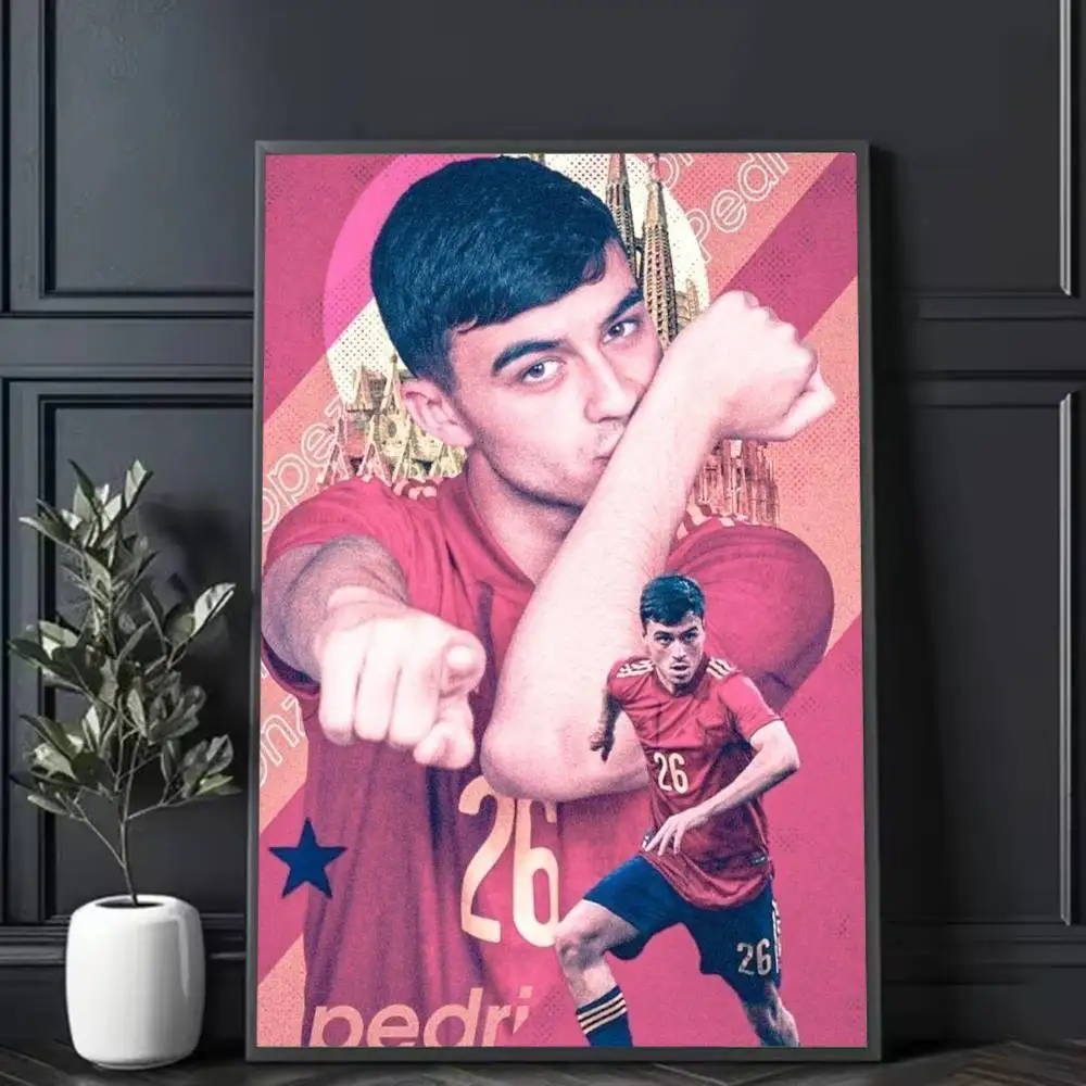 Football Barcelona P-Pedri 8 Poster HD Quality Wall Art Retro Posters For Home Room Wall Decor Self Adhesive