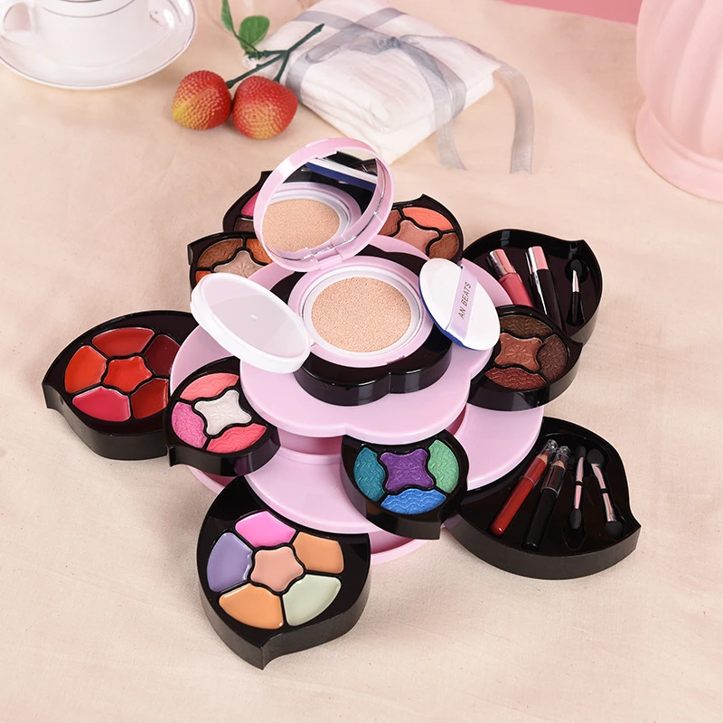 Makeup Palette Full Set Large Plum Blossom Coin Rotating Suit Cosmetic Box Combination High-Grade Eye Shadow Plate