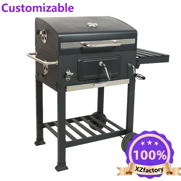 Factory Direct 2026 Top Aggiorna la griglia per barbecue a carbone d'acciaio resistente all'aperto durevole, per patio, cortile,