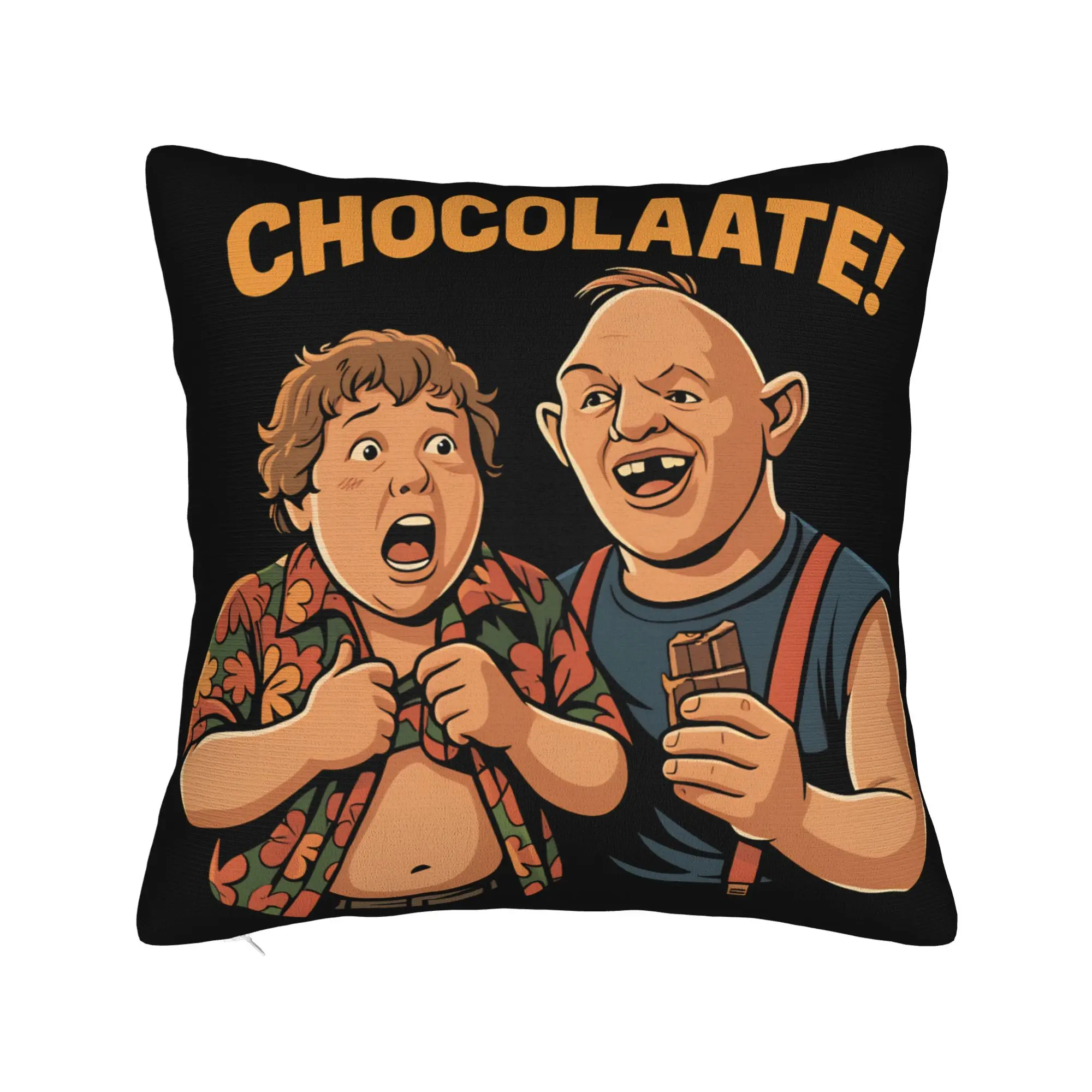 Funda de Almohada con Diseño de los Goonies y Chocolate, Funda de Almohada Cómoda, Funda de Cojín Novedosa para Sala de Estar, Cama o Silla