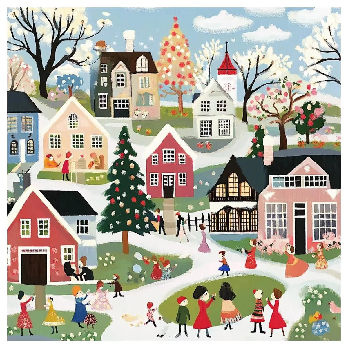 New Arrival Number Oil Painting Fairytale Town Kit Unframed Canvas Painting By Numbers DIY Handmade Artwork Wall for House Decor