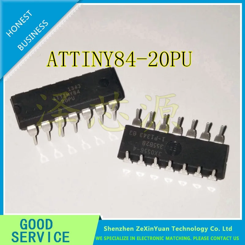 5PCS/LOT ATTINY84-20PU ATTINY84 MCU 8BIT 8KB FLASH 14-DIP IC NEW Original