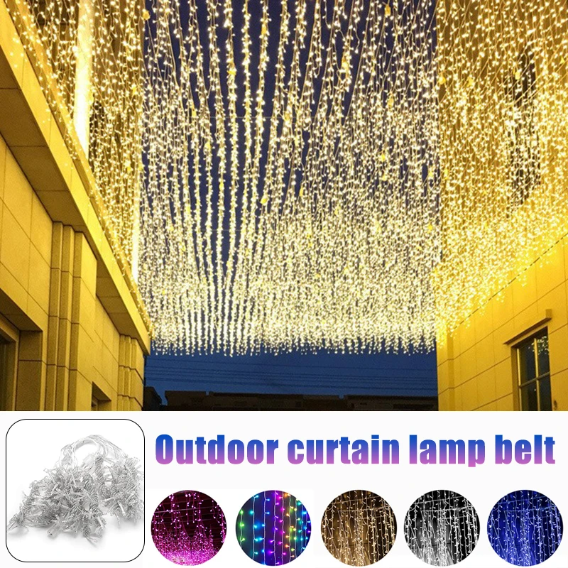 

Christmas Lights Garland Led Icicle String Decoration New Year Outdoor Indoor Curtain Bedroom Party Garden Wedding Decoration