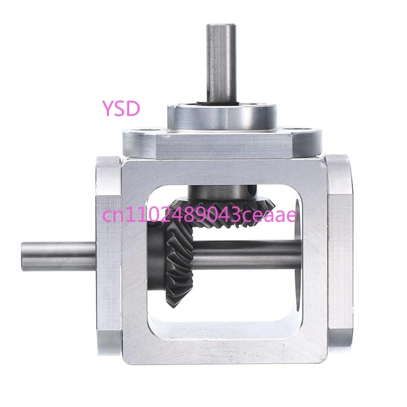 

Gear-Box 90 Degree Right Angle Bevel Gear-Box 1:1 Single Output Shaft 1 Module 20 Teeth Bevel Gear Aluminum Frame