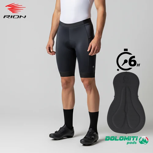 RION-pantalones cortos de ciclismo para hombre, medias para bicicleta, ropa profesional para bicicleta de montaña, MTB, almohadillas Dolomiti de alta densidad, traje de equipo 6H