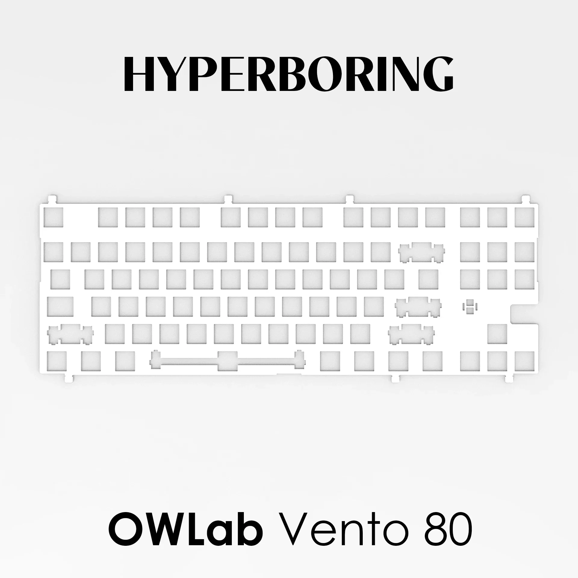 OWLab Vento 80 keyboard plate only PP PC POM FR4 Aluminum and BRASS ( for plate-mounted and PCB-mounted stabs )