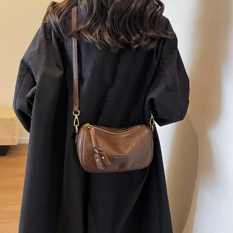 

Элитная женская сумка класса люкс с мягкой ручкой, однотонная, повседневная, из искусственной кожи, с внутренней застежкой-молнией