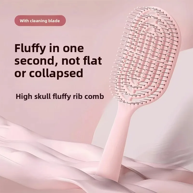 

Fluffy Pork Rib Comb Scalp Massage Comb Fluffy Comb Curly Hair High Skull Top Styling Comb Curved Nine Rows Big Bend Comb