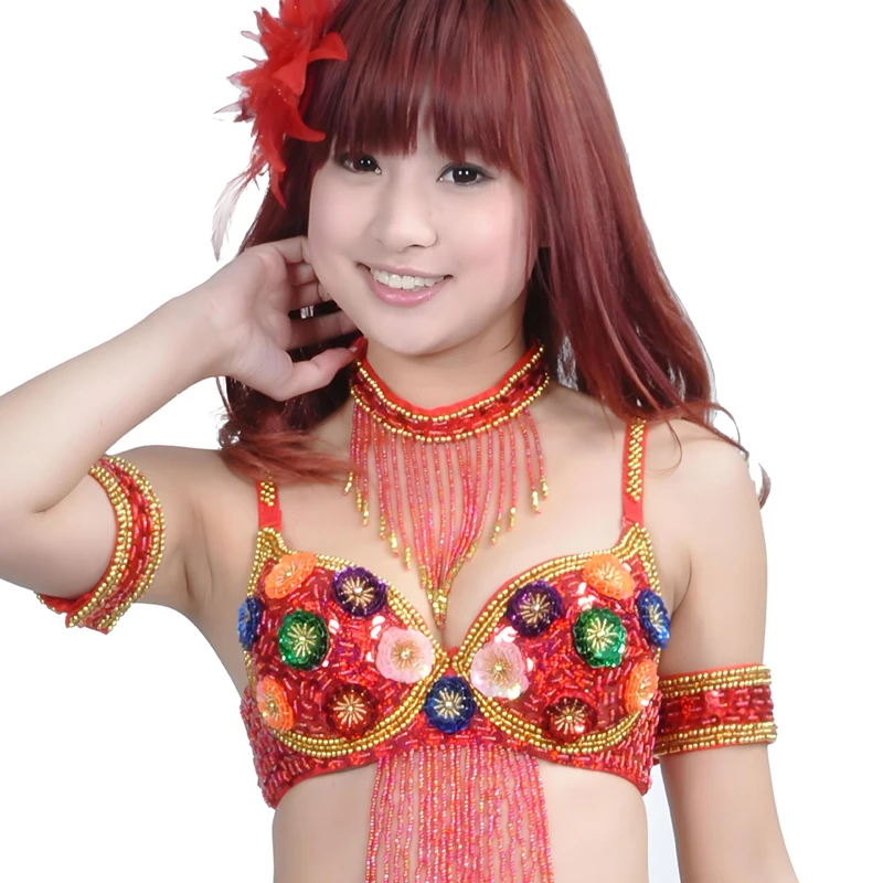 

Belly Dance Costume Accessories Fringe Halter Necklace Sequin Beaded Women Girls Costume Festival Outfit Performance Props