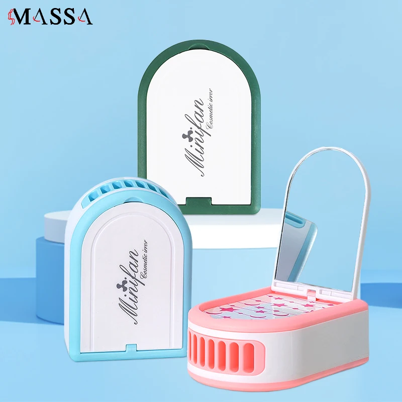 1pcs Portable Eyelash Fan With Mirror USB Rechargeable Fan Eyelash Glue Special Hair Dryer Eyelash Extension Supplies Makeup Too